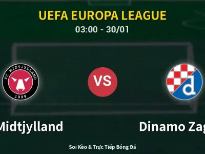 Kết Quả: FC Midtjylland 2-0 Dinamo Zagreb – Highlight & Bàn Thắng | UEFA Europa League