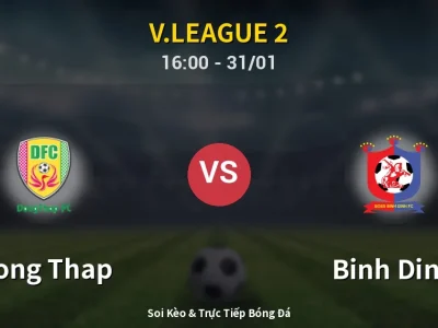 Kết Quả: Dong Thap 1-1 Binh Dinh – Highlight & Bàn Thắng | V.League 2