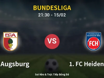 🔴 Trực Tiếp: FC Augsburg 0-0 1. FC Heidenheim – Link Xem Bundesliga (Full HD)