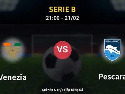 🔴 Trực Tiếp: Venezia 2-2 Pescara – Link Xem Serie B (Full HD)