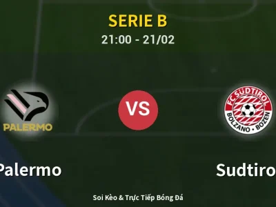 🔴 Trực Tiếp: Palermo 3-0 Sudtirol – Link Xem Serie B (Full HD)