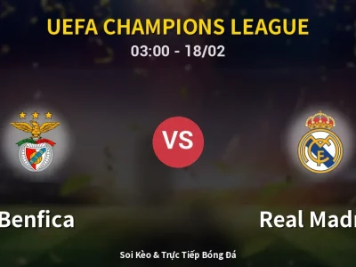 Kết Quả: Benfica 0-1 Real Madrid – Highlight & Bàn Thắng | UEFA Champions League