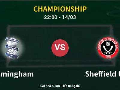 🔴 Trực Tiếp: Birmingham 0-0 Sheffield Utd – Link Xem Championship (Full HD)
