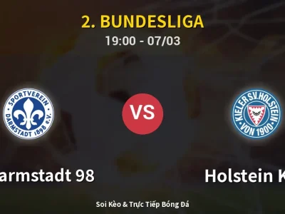 Kết Quả: SV Darmstadt 98 2-0 Holstein Kiel – Highlight & Bàn Thắng | 2. Bundesliga