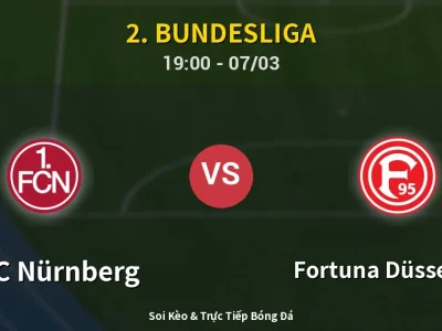 Kết Quả: 1. FC Nürnberg 0-1 Fortuna Düsseldorf – Highlight & Bàn Thắng | 2. Bundesliga
