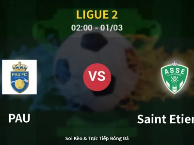 Kết Quả: PAU 0-3 Saint Etienne – Highlight & Bàn Thắng | Ligue 2