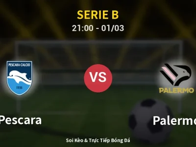 🔴 Trực Tiếp: Pescara 1-1 Palermo – Link Xem Serie B (Full HD)