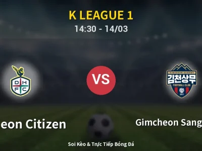 Kết Quả: Daejeon Citizen 1-1 Gimcheon Sangmu FC – Highlight & Bàn Thắng | K League 1