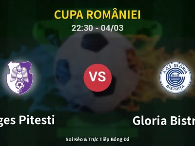 Soi Kèo Arges Pitesti vs Gloria Bistriţa – 22:30 04/03 | Nhận Định, Dự Đoán Tỷ Số